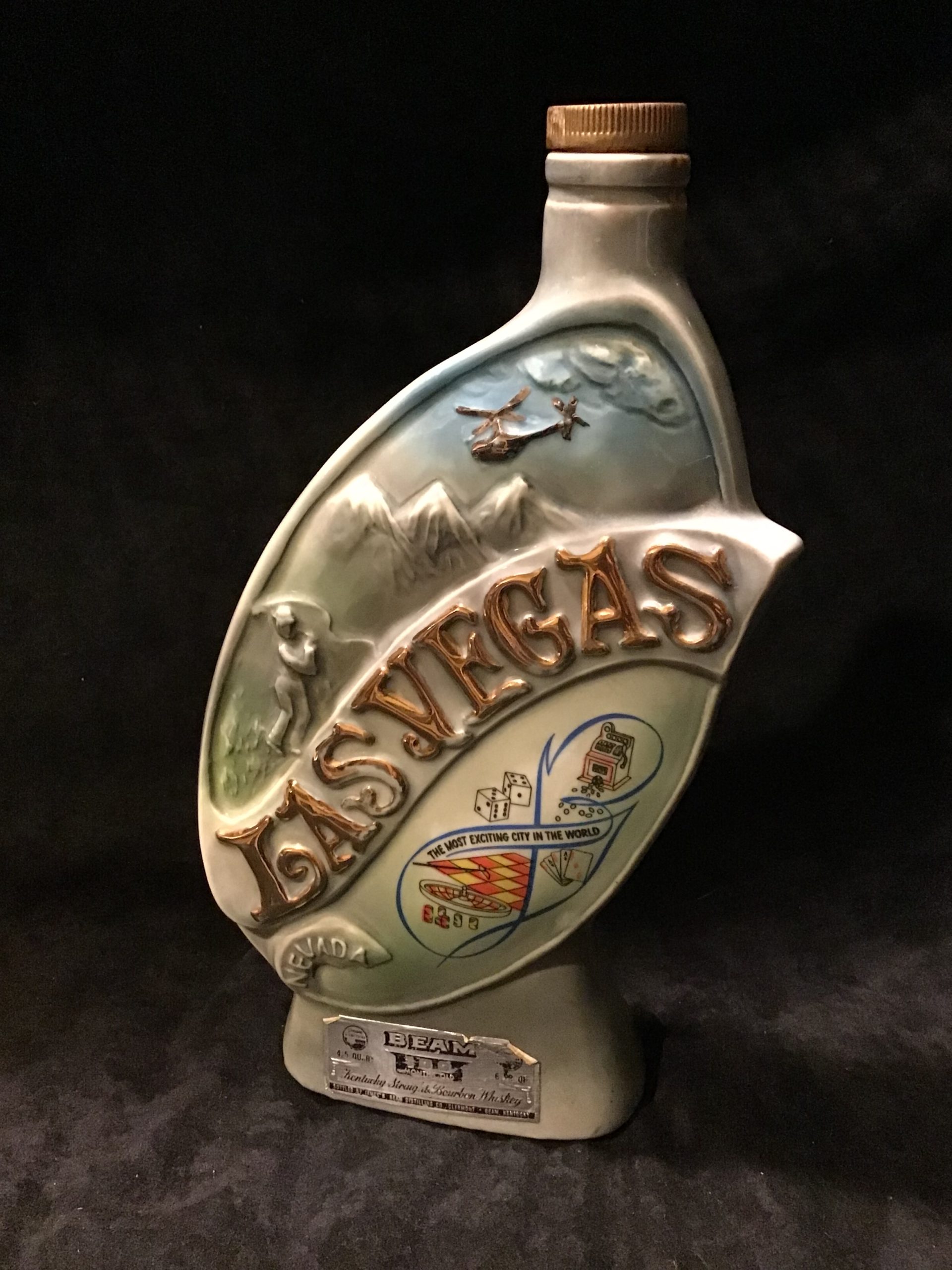OL-180 Jim Beam Las Vegas Bottle Circa 1969 B-876